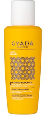 GYADA COSMETICS, Shampoo Doposole, Shampoo Idratante per Lavaggi Frequenti, Rimuove Residui Di Sale, Cloro, Sabbia e Protezione Solare, a Base di Aloe Vera, Olio di Carota e Proteine del Grano, 100 ml