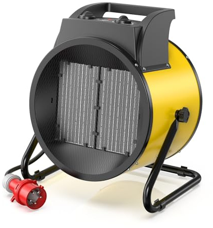 DAHTEC Stufetta Elettrica 9000W - Termoventilatore Basso Consumo - Radiatore Industriale - Ceramico Riscaldamento Rapido in 3 Secondi - Adatto per la casa, l'ufficio e il cantiere