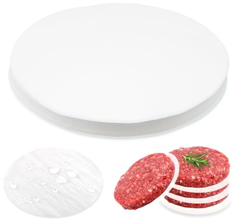200 ark bakpapper för hamburgarpress, non-stick hamburgarpapper, 11 cm hamburgarpapper rund, hamburgarpapper, non-stick belagd hamburgare patty papper