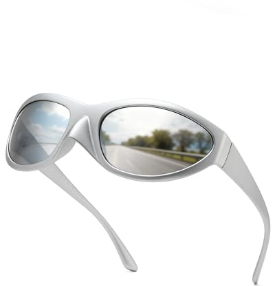 SHEEN KELLY TR90 Sonnenbrille Herren Polarisiert Sport Rave Damen Trendige Wraparound Ovale Verspiegelte Futuristischen Stil Sportbrille