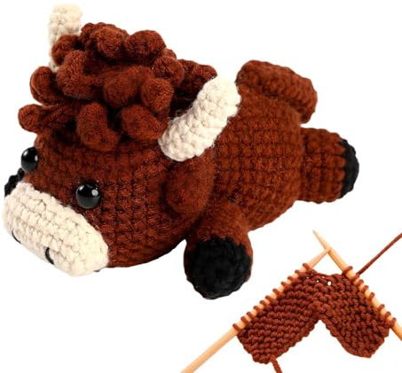 Conjuntos de ganchillo para figuras de animales | Material de punto de diseño de, con instrucciones de vídeo para niños, juego de ganchillo para principiantes, para adolescentes y