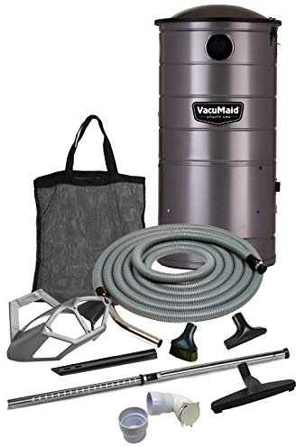 VacuMaid UV150GKP1 Extended Life Professional Wall Mounted Utility Vacuum with 50ft. Garage Kit Pro (Unit and Kit Plus 1 Inlet)