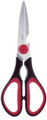 JATA HOGAR AC36 - Tijeras Cocina Multiusos: Cascanueces, Abrebotellas, Descamador de Pescado y Corte. Desmontables para Fácil Limpieza y Afilado. Filo de Acero Inoxidable. Hoja de 11 cm.