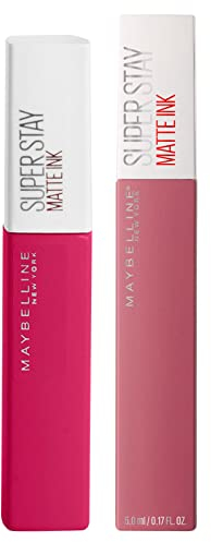 Maybelline New York SuperStay Matte Ink Teinte à Lèvres avec Effet Opaque Couleur Intense et Longue Durée avec Applicateur de Précision Kit de Maquillage de 2 Rouges à Lèvres 120 Artist et 15 Lover