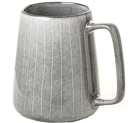 Große Keramik-Kaffeetassen, 700 ml, extra große Tassen, für Cappuccino, Latte, heißen Kakao oder heißen Tee, Geschenk für Geburtstag/Weihnachten/Valentinstag (700 ml, grau)
