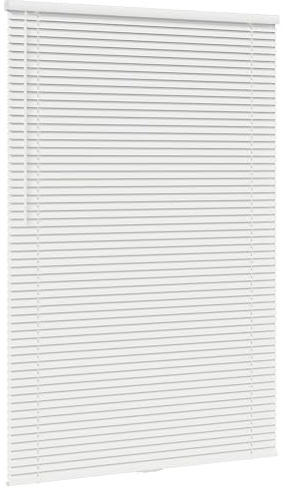 Cordless Aluminum Mini Blind - 35 W x 72 L - White, Premium Duty 1 Inch Metal Slats, Over 400 Custom Sizes Starting at 19.97, Durable, Waterproof Window Shades by Lumino
