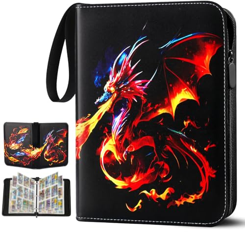 Álbum para Cartas Coleccionables de 900 Tarjetas, 9 Bolsillos y 50pcs Páginas Álbum para Cromos de Magic,MTG - Archivador de Cartas Impermeable