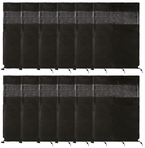 12 Piezas Bolsas para Zapatos de Tela No Tejida, Bolsas para Zapatos Viaje, Impermeables y a Prueba de Polvo, con Ventana Transparente y Cordón Ajustable, para Viajes y Almacenamiento en el Hogar