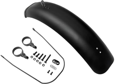 MERIGLARE Garde Boue Vélo Large Pneus Bike Set Pare Complet Déflexion Eau Neige Matériau PP Robuste Support Métal Adaptée au Ville, Garde-Boue Avant Unique De 20 Pouces 5.0 avec Anneau De Fixation