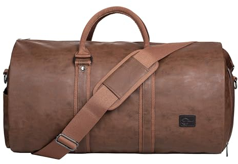 seyfocnia Die Kleidertasche, die wasserdichter Herren- Kleidertasche für Reisen, Geschäfts, große Leder Reisetasche, mit den Schuhtaschen