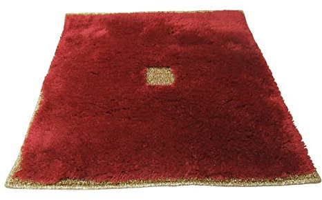 Nicol Badteppich Piazza 60 x 60 Farbe Terracotta Kontur mit Goldmetallisiertem Garn 860156