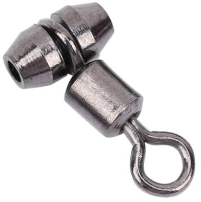 HERCHR 20 Stück Angelwirbel, 3-Wege Angelwirbel T-förmiger Wirbel Kupfer Angelschnur Verbinder Wirbel Angelgerät für Süß und Salzwasser