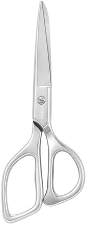LIVINGO Tijeras de costura profesionales afiladas, 20.3cm de acero inoxidable forjado, tijeras para trabajos pesados en telas, cómodas en la mano para cortar ropa, papel y otros acolchados.