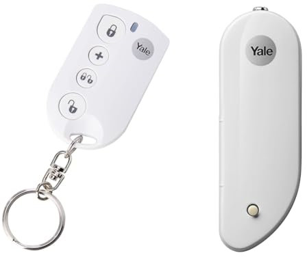Yale EF-KF Easy Fit Alarm Remote Keyfob, White, Accessory for SR & EF Alarms, Door/Window Contact
