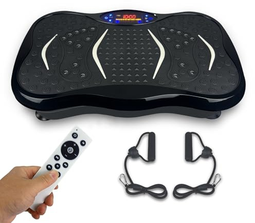 Vibration Plate Exercise Machine, 120 Speed Settings, 330 Lbs Capacity, Full Body Workout Platform
