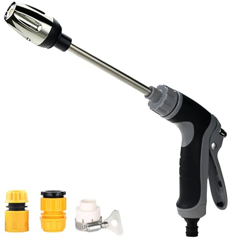TurboWasher für Gartenschlauch Original,Hochdruck Power Wasserpistole Garten Hochdruck Gartenbrause Gartenschlauch-Spritzpistole,Turbo Washer Power Hochdruckreiniger für Jeden Gartenschlauch