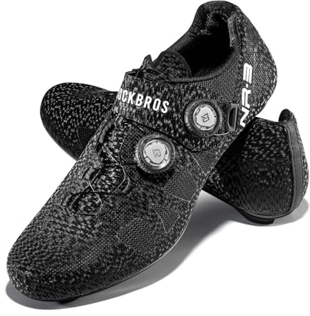 ROCKBROS Cycling Shoes NR3 with 2 Knob Lock - Breathable & Stable Professional Bike Shoes for Men Black