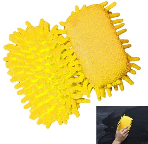 Šhag mikrofiber – dubbelsidig suddgummi för och whiteboardtavlor | Dammfångare och är mångsidig för skola, kontor och bil | Set med 2 olika färger, lätt att hantera