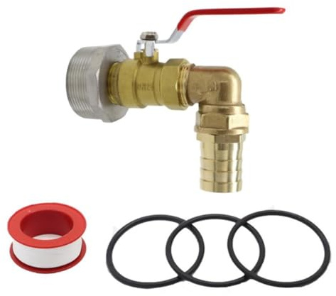 MoSundi Grifo de repuesto de acero inoxidable para tambor de agua de aceite de 200 L, diámetro de salida de 20/25/32 mm, válvula a prueba de fugas con juntas y cinta