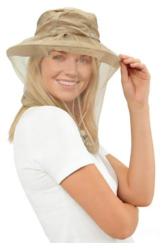 uinnossvc Mosquito Sun Net Hat Cap Midge Head Net Hat Midge Hat | Nylon Mosquito Head Net with Hat Portable Face Net Mesh Bug Insect Hat Midge Face Cover Foldable Bug Hat Sun Hat with Netting
