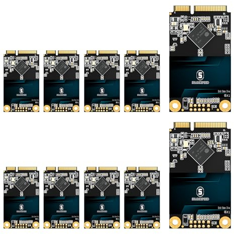 S SHARKSPEED mSATA SSD 64 GB 10pack mini SATA 3 (6 Gb/s) TLC 3D NAND SSD hårddisk intern solid State Drive för bärbara datorer, stationär PC