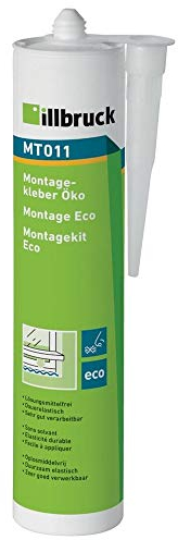 Illbruck MT011 Montagekleber Öko 310ml (Inh.12 Stück) - Acryldispersions-Kleber in Kartusche, Weiß, Geruchlos und Lösemittelfrei, Gute Anfangshaftung