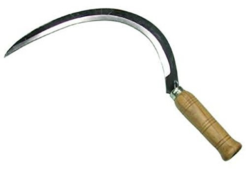 FALCIOLA LISCIA n °2 IN ACCIAO FORGIATO MANICO LEGNO FERR 23313