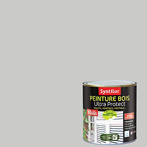 Syntilor - Peinture Bois Ultra Protect Gris Clair Satiné RAL 7035 0,5L