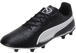 PUMA Unisex King Match Fg/Ag Chaussures de football, Puma Black Puma White, 41 EU