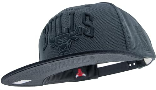 Mitchell & Ness NBA Resist 3D Arch Snapback Baseballkappe - Chicago Bulls, Größenverstellbar, Grau