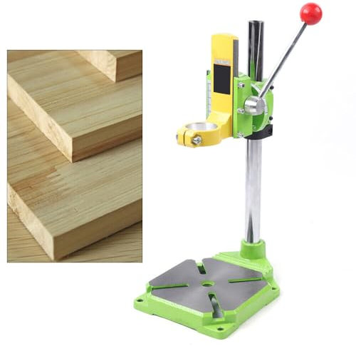 Qussse Bohrständer Bohrmaschinenständer 90° Drehbar Verstellbare Halterung für Bohrmaschinen mit 3 Plastikköpfe für viele Bohrern