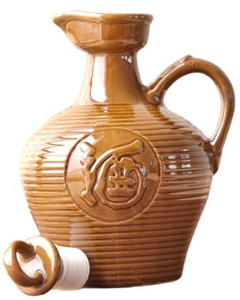 IMIKEYA Pot à Vin Céramique Vintage Avec Poignée Fileté Bouilloire Multifonction Pour Stockage Portable Récipient Étanche Pour Maison Et Restaurant