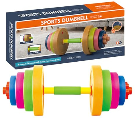 Juguete de barra | Manejo ajustable Juego de peso para niños | Equipo de entrenamiento de fitness divertido | Herramienta de entrenamiento de simulación de equipos de gimnasio | Juguete de peso para n