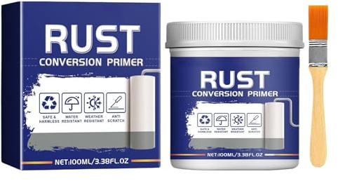 WJnflQN Convertisseur de rouille, peinture résistante aux intempéries et à la rouille, peinture pour l'extérieur métal, fournitures ménagères quotidiennes pour jantes en aluminium, toit, acier, fer