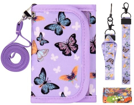 Choco Mocha Kids Wallets for Girls Boys Trifold Purses with Zip & Pound Coin Holder Childrens Wallet Gift Sets