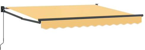 Fisinber Toldo con brazo articulado de arena 3 x 2,5 m, toldo manual para terraza