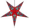 GURU SHOP Faltbarer Advents Leucht Papierstern, Weihnachtsstern 60 cm - Medusa 2 Rot/Türkis, Papiersterne 60 cm
