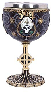 Nemesis Now B4886P9 lizensierter Ghost Papa Emeritus III Meliora Goldkelch, Harz mit Edelstahl