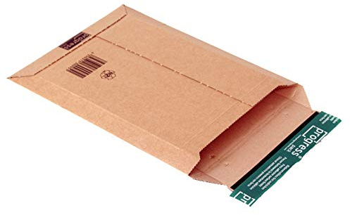 progressPACK Versandtasche Premium aus Wellpappe, DIN A4, 210 x 292 x - 50 mm, PP W01.03; braun; 100 Stück im Pack