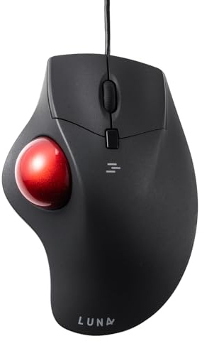 SANWA Souris Trackball Filaire, Boutons Silencieux Programmables, Contrôle du Pouce, 600/800/1200/1600 DPI, Suivi précis et Fluide, Compatible avec Mac, Laptop, Ordinateur, Windows, Noir