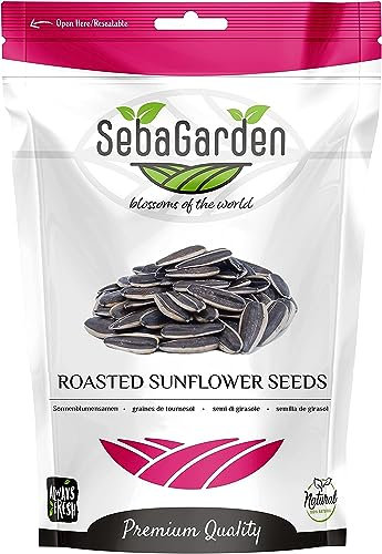 Seba Garden Roasted Lightly Salted Sunflower Seeds in Shell - 500g - Ay Cekirdegi Turkish Non GMO Sunflower Seeds Laser Machine Cleaned and Selected