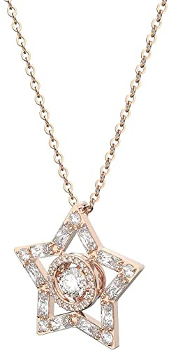 Swarovski Stella Halskette Rosegold für Damen mit Stern Anhänger mit Weißen Zirkonia Swarovski Kristallen, 5617766