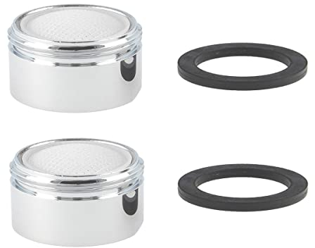 M18/M18,5/M20/M22/M24/M28 Strahlregler Mischdüse Luftsprudler, 2-teiliges Set Wasserhahn Bubbler, Mischpatrone Armaturensieb, Honeycomb verchromt - Außengewinde (M28)