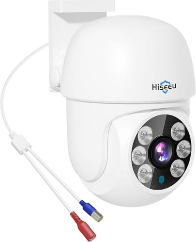 Hiseeu AHD Wired Security Camera 5MP, CCTV PTZ Camera, AHD/TVI/CVI/CVBS, For Use with AHD Camera Systems only, Wired Cam for DVR Video Surveillance System (Non-WiFi)