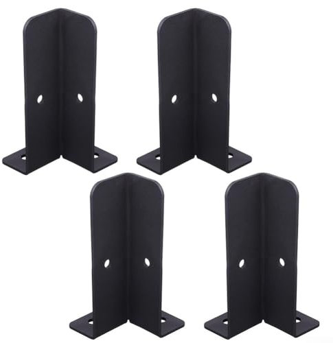 EXTRWORY 4 Pcs Adjustable Deck Post Anchor Base Brackets for Pavilion Deck Porch Handrail Railing Support Decorative Anchor Plate