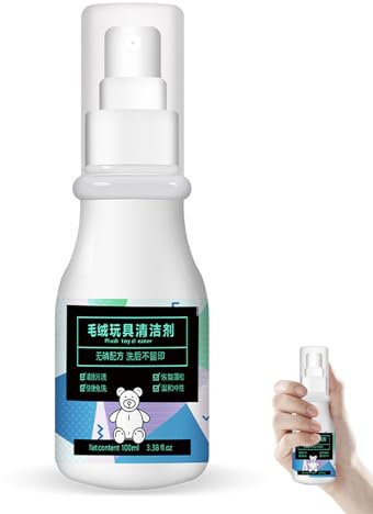 Detergente A Secco Per Peluche – Agente Spray Liquido, Soluzione In Flacone Da 100 Ml | Schiuma Smacchiante Per Tappezzeria, Spray Per Superfici Interne Auto, Ammorbidente Per Tessuti, Purifican