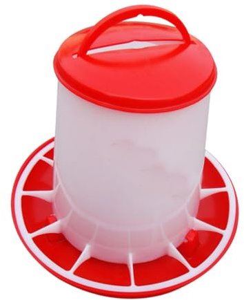 Fzaqwen Chicken Feeder Feed Dispenser Grain Container Bowl Feeder And Livestock Supply with Stable Base Suitable for Chickens, 3kg