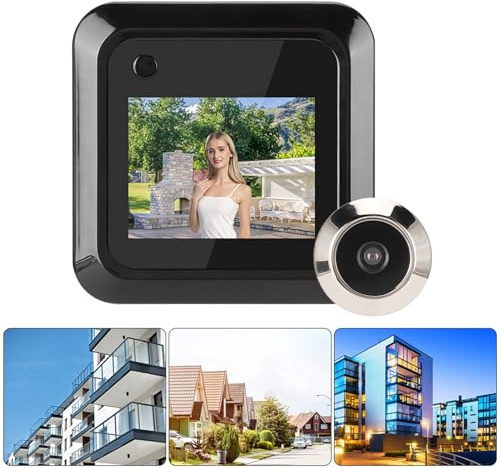 Generic Spioncino Digitale, Schermo LCD 2,4 Pollici Spioncino Elettronico per Campanello, Telecamera Grandangolare 95° per Porta per la Sicurezza Domestica dell'appartamento