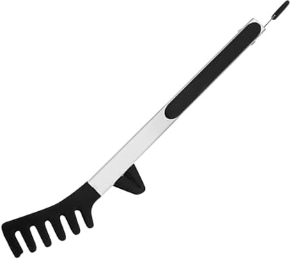 Pinzas para espaguetis - Servidor de pasta de silicona de 13,19 pulgadas con mango de acero inoxidable | Pinzas de cocina antiadherentes dentadas, herramienta para barbacoa para hornear fideos con sop
