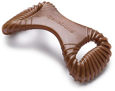 Benebone Indestructible Dental Dog Chew Toy for Aggressive Chewers, Long Lasting Tough Boredom Breaker for Dogs, Real Peanut Flavour, For Large Dogs, Made in the USA